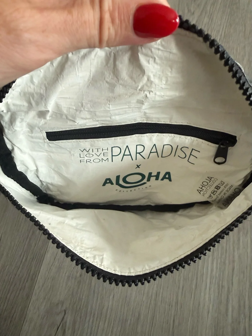 ❤️ ALOHA Collection Black Floral Crossbody Hip Pack Belt Bag